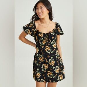 Altar'd State Black Floral Dress